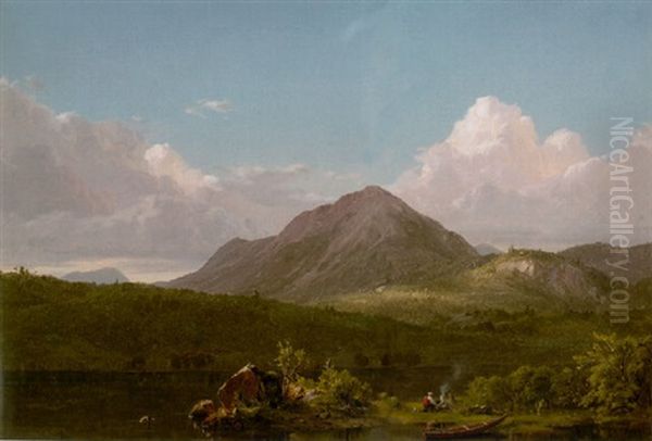 Mount Newport On Mount Desert Island Oil Painting by Frederic Edwin Church