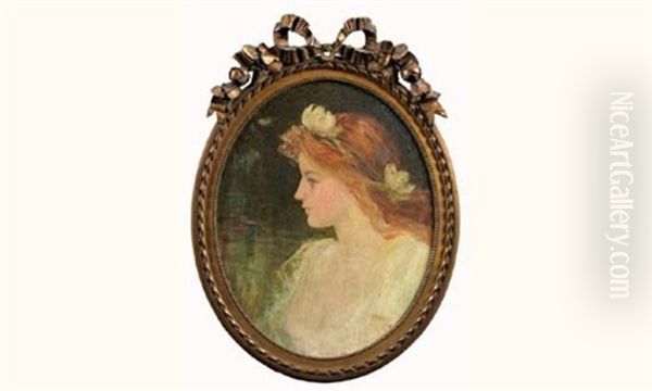 Portrait De Jeune Fille Oil Painting by Frederick Stuart Church