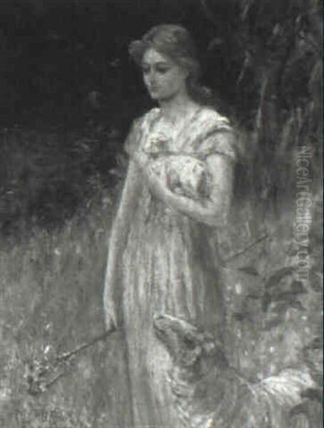 The Young Shepherdess Oil Painting by Frederick Stuart Church