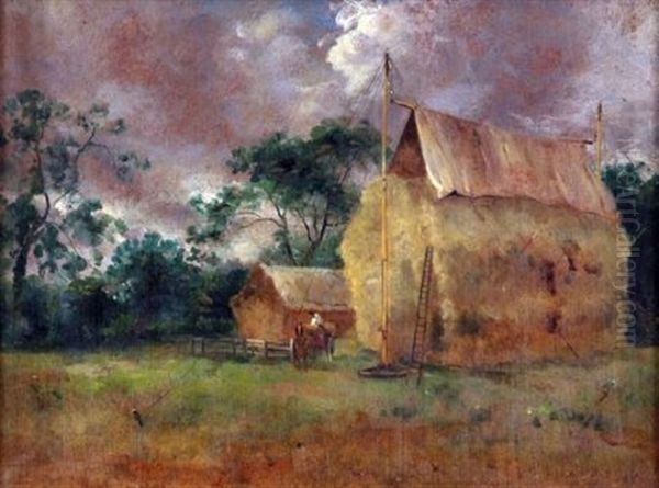 Stack Yards Oil Painting by Thomas Churchyard