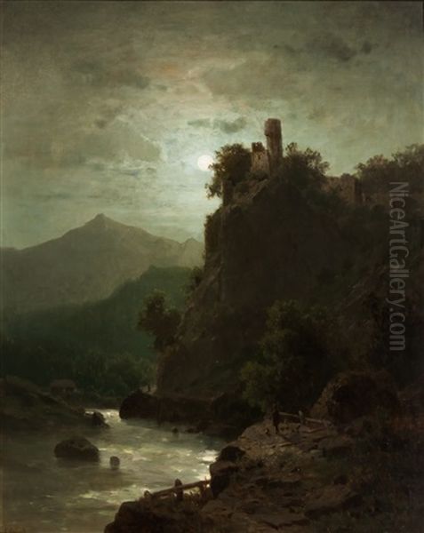 Stary Hrad Oil Painting by Adolf Chwala