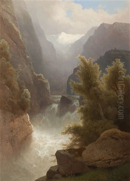 Mountain's Spring Oil Painting by Adolf Chwala