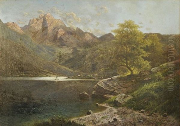 Ansicht Vom Hallstadter See by Adolf Chwala