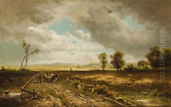 Sommerlandschaft Oil Painting by Adolf Chwala