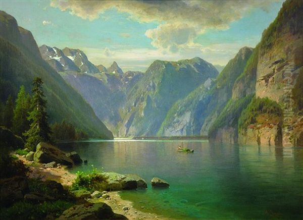 Konigsee Oil Painting by Adolf Chwala