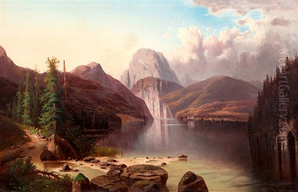 Konigsee Oil Painting by Adolf Chwala