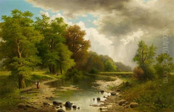 An Der Furt by Adolf Chwala