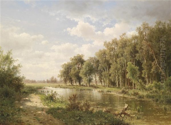 Aulandschaft Oil Painting by Adolf Chwala