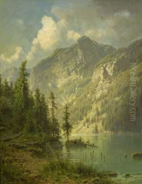 Einfahrt Zum Konigssee Oil Painting by Adolf Chwala