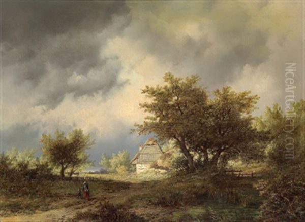 Regenstimmung Oil Painting by Adolf Chwala