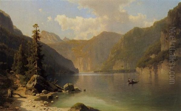 Blick Auf Den Konigssee Oil Painting by Adolf Chwala