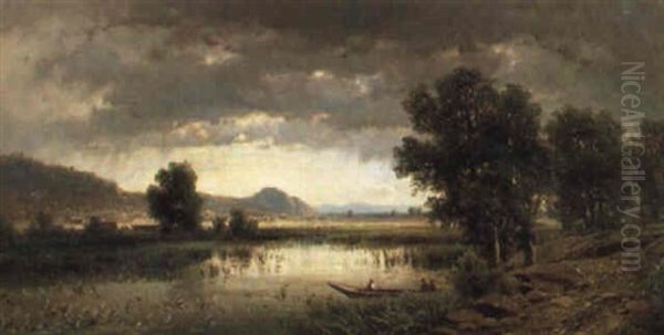 Aufziehendes Gewitter Oil Painting by Adolf Chwala