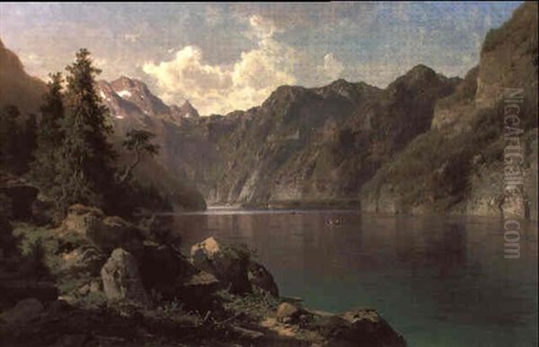 Am Konigsee Oil Painting by Adolf Chwala