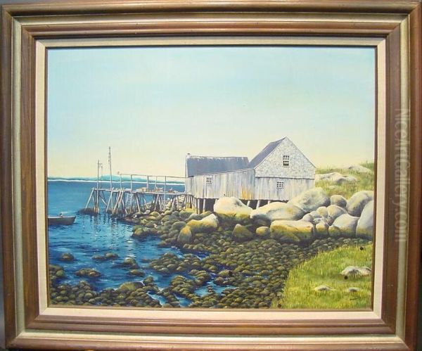 Lobster Shack Oil Painting by Oscar Anderson