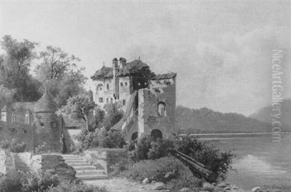 Schlosruine Am Attersee by Fritz Chwala