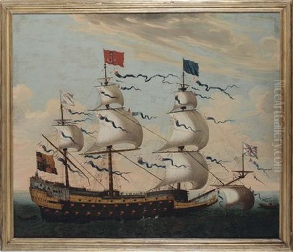 Veliero Il Gran Carlo, Nave Ammiraglia Inglese Oil Painting by Pietro Ciafferi (Smargiasso)