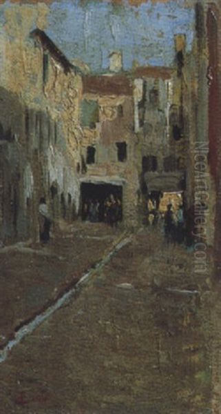 Scorcio Di Vicolo Oil Painting by Cesare Ciani