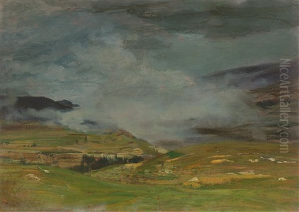 After The Storm, Altopiano Di Asiago Oil Painting by Beppe Ciardi