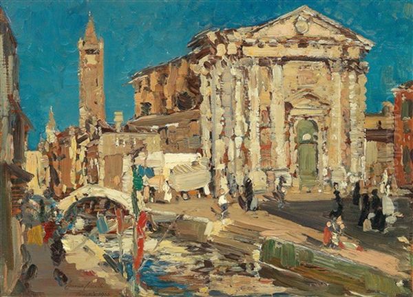 Church Of San Barnaba Oil Painting by Emma Ciardi