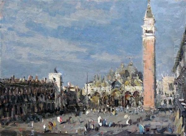 Plazza San Marco, Venezia Oil Painting by Emma Ciardi