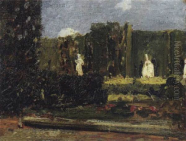 Giardino Nell'antica Villa Oil Painting by Emma Ciardi