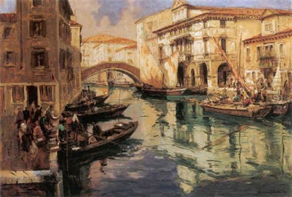 Meriggio A Venezia Oil Painting by Emma Ciardi