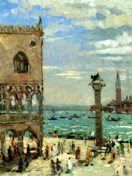 A View From Piazza San Marco Oil Painting by Emma Ciardi