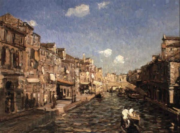 Canal At Murano Oil Painting by Emma Ciardi