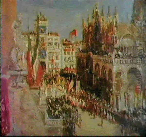 Processione Del Corpus Domini, San Marco by Emma Ciardi