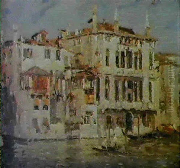 Palazzo Levi In Canal Grande Oil Painting by Emma Ciardi