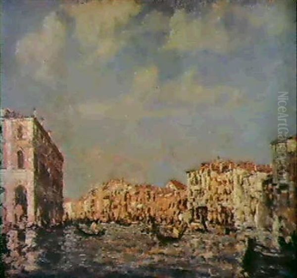 Mattino In Canal Grande Oil Painting by Emma Ciardi