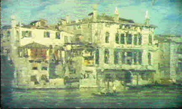 Palazzo Sul Canal Grande Di Venezia Oil Painting by Emma Ciardi