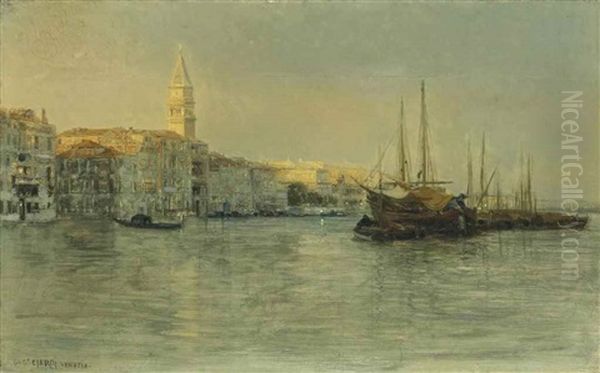 Vue De Venise Oil Painting by Guglielmo Ciardi