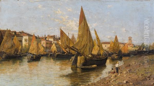 Chioggia Oil Painting by Guglielmo Ciardi