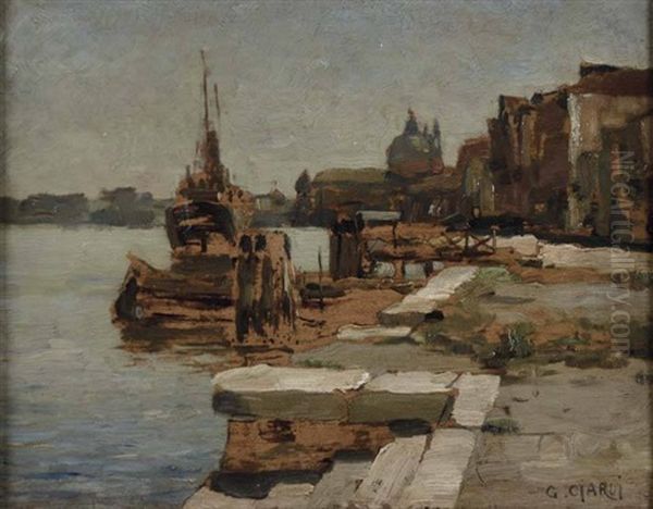 Scorcio Di Venezia Oil Painting by Guglielmo Ciardi