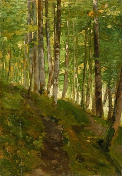 Waldlandschaft Oil Painting by Guglielmo Ciardi