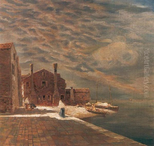 Chioggia Oil Painting by Guglielmo Ciardi