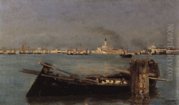 Laguna Veneziana Con Veduta Di San Marco Oil Painting by Guglielmo Ciardi