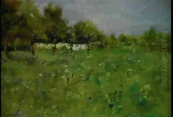 Studio Di Campagna Oil Painting by Guglielmo Ciardi