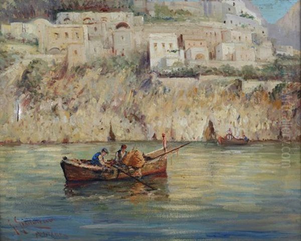 Barca A Positano Oil Painting by Carmine Ciardiello