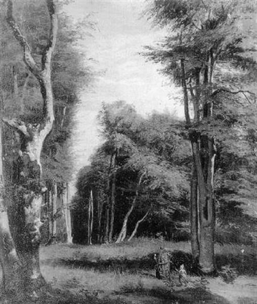 Foret De Compiegne Oil Painting by Francois-Edouard Cibot