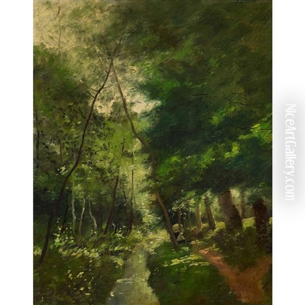 Der Waldbach Oil Painting by Eugene Ciceri