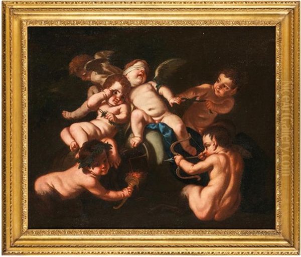 Bacchanale De Putti Oil Painting by Carlo Cignani