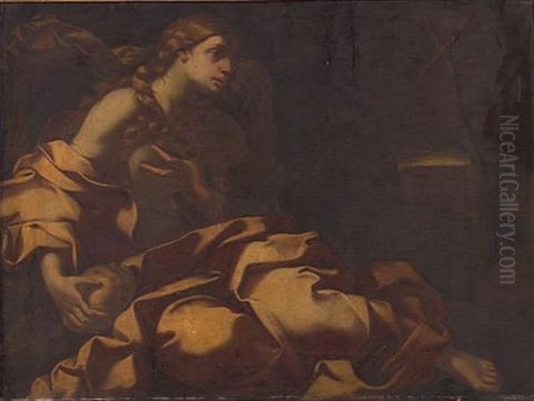 Mary Magdalene In Prayer Oil Painting by Carlo Cignani