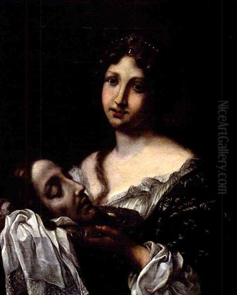 Salome With The Head Of John The Baptist Oil Painting by Carlo Cignani