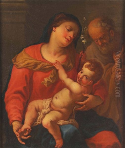 Sacra Famiglia Oil Painting by Giambettino Cignaroli