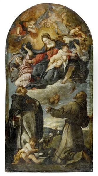 Sacro Cingolo Und Heiliger Thomas Oil Painting by Giambettino Cignaroli