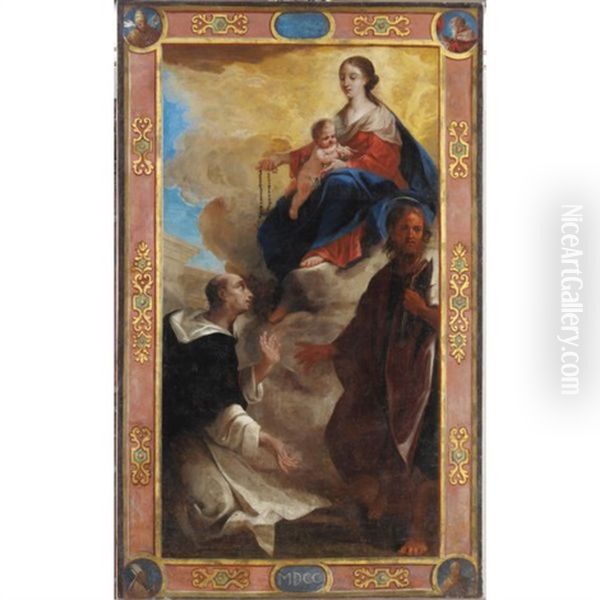 Madonna Del Rosario Oil Painting by Giambettino Cignaroli