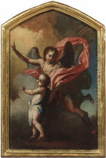 L'angelo Custode Oil Painting by Giambettino Cignaroli