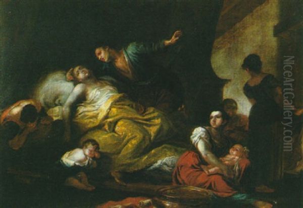 Morte Di Seneca (?) Oil Painting by Giambettino Cignaroli